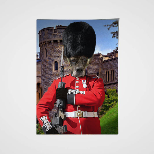 Royal Guard Custom Pet Portrait Poster - Noble Pawtrait