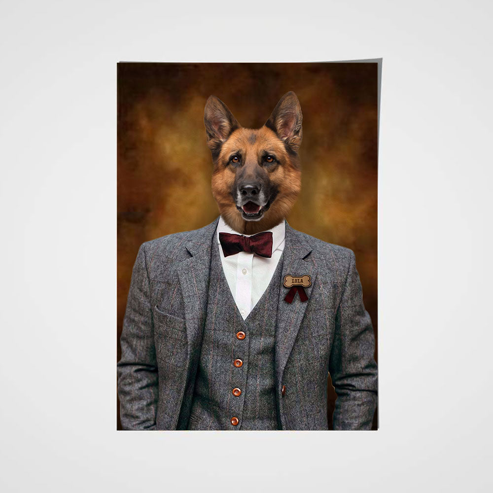 The Men Custom Pet Portrait Poster - Noble Pawtrait