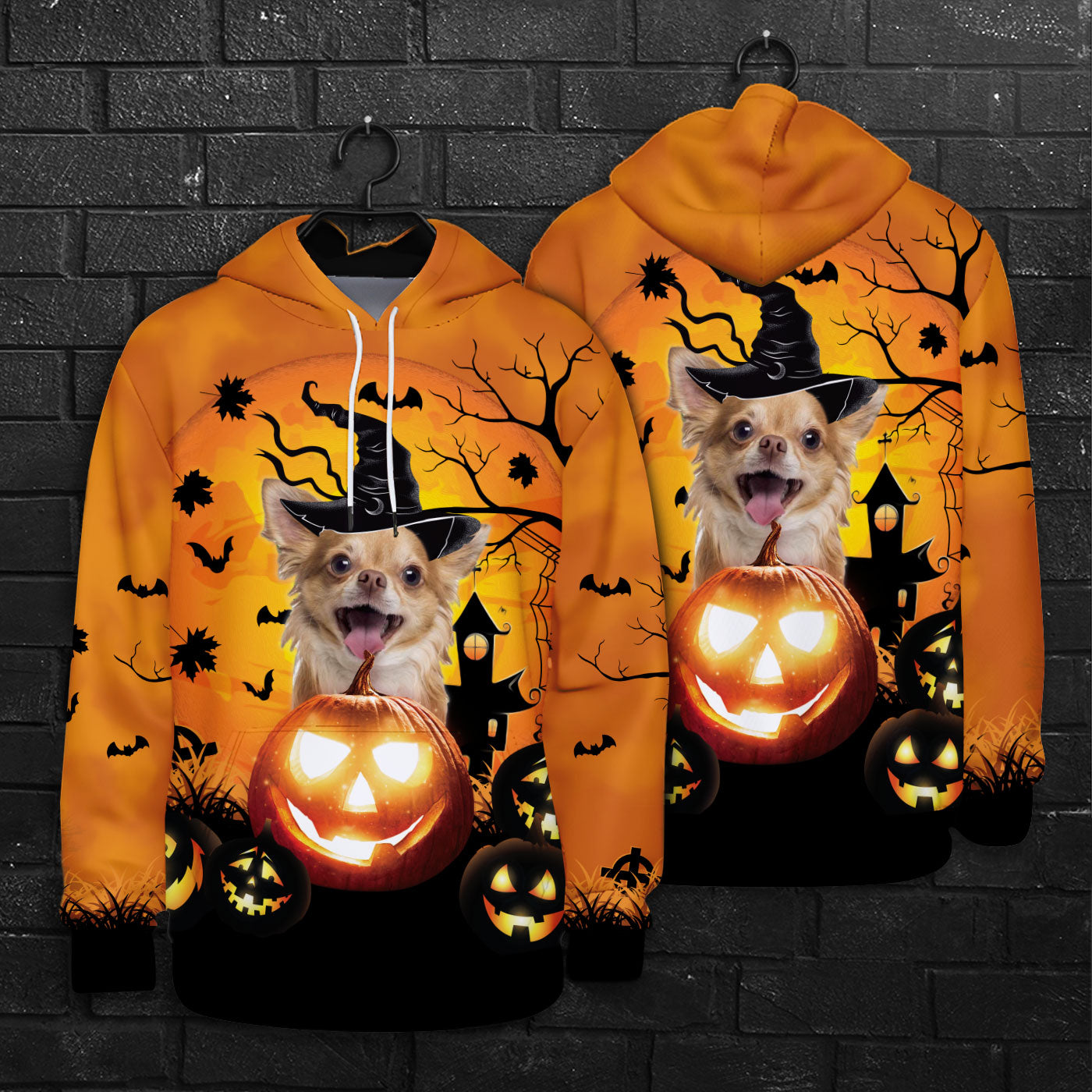The Pumpkin Witch All Over Print Custom Hoodie