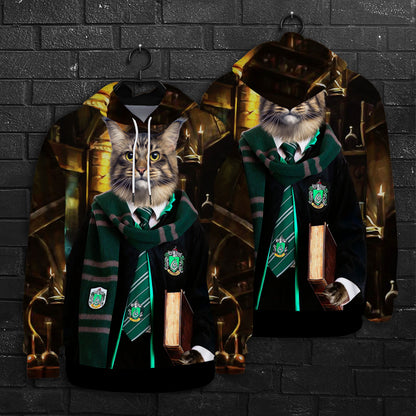 The Wizard Slytherine All Over Print Custom Hoodie