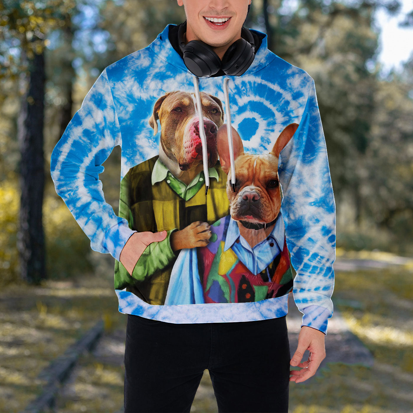 Sweat à capuche personnalisé The Brothers All Over Print