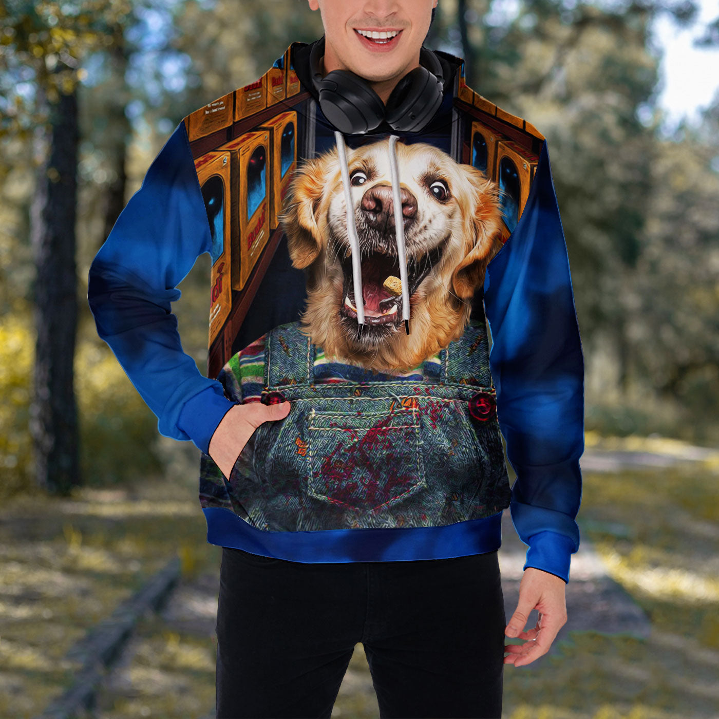Sweat à capuche personnalisé imprimé sur tout le corps de la poupée
