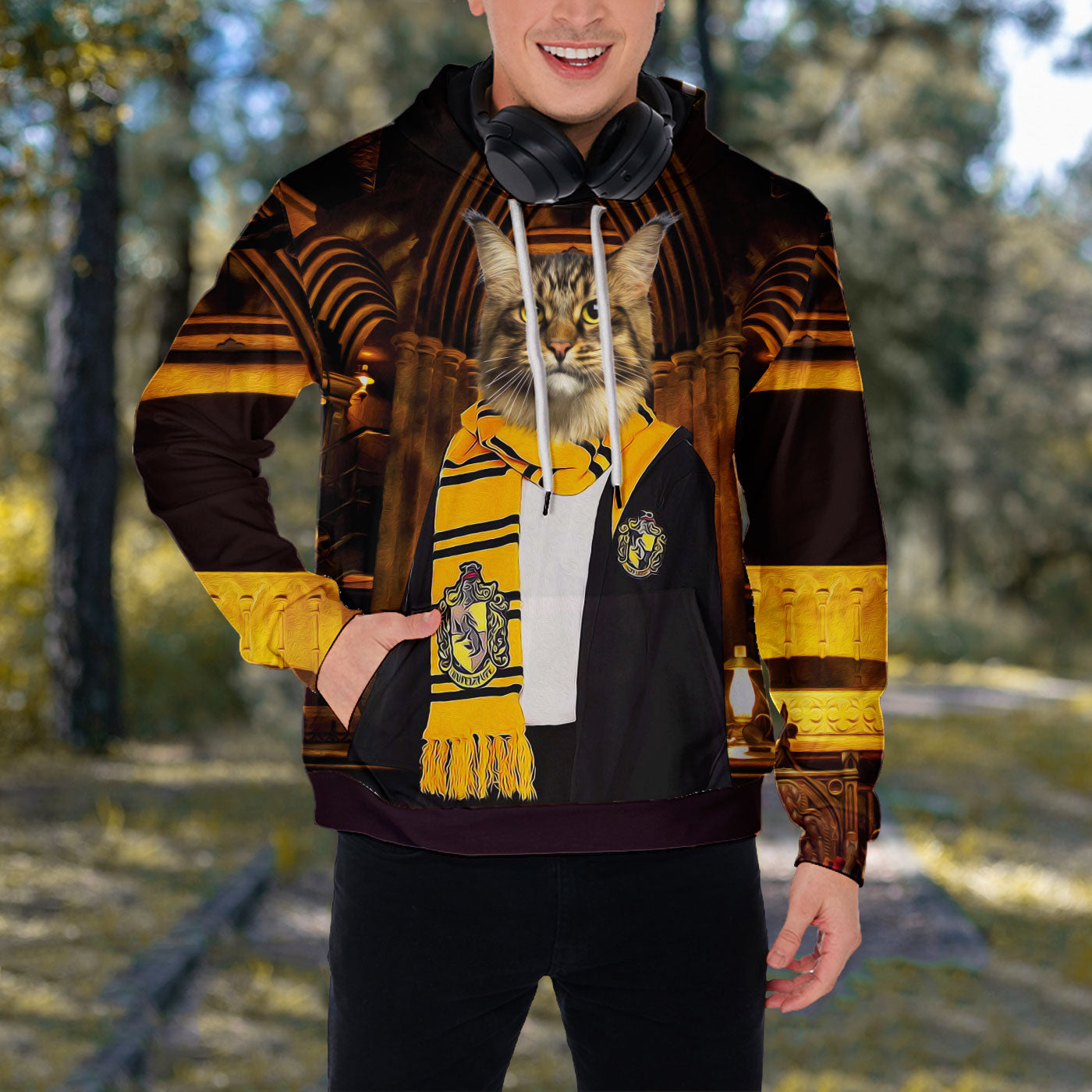 The Wizard Hufflepuff All Over Print Custom Hoodie