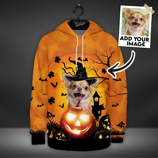 The Pumpkin Witch All Over Print Custom Hoodie