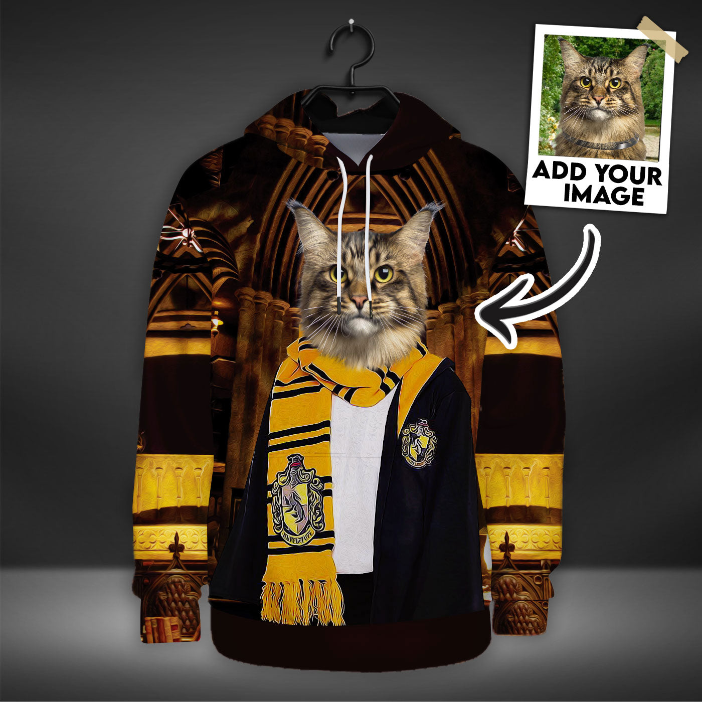 The Wizard Hufflepuff All Over Print Custom Hoodie