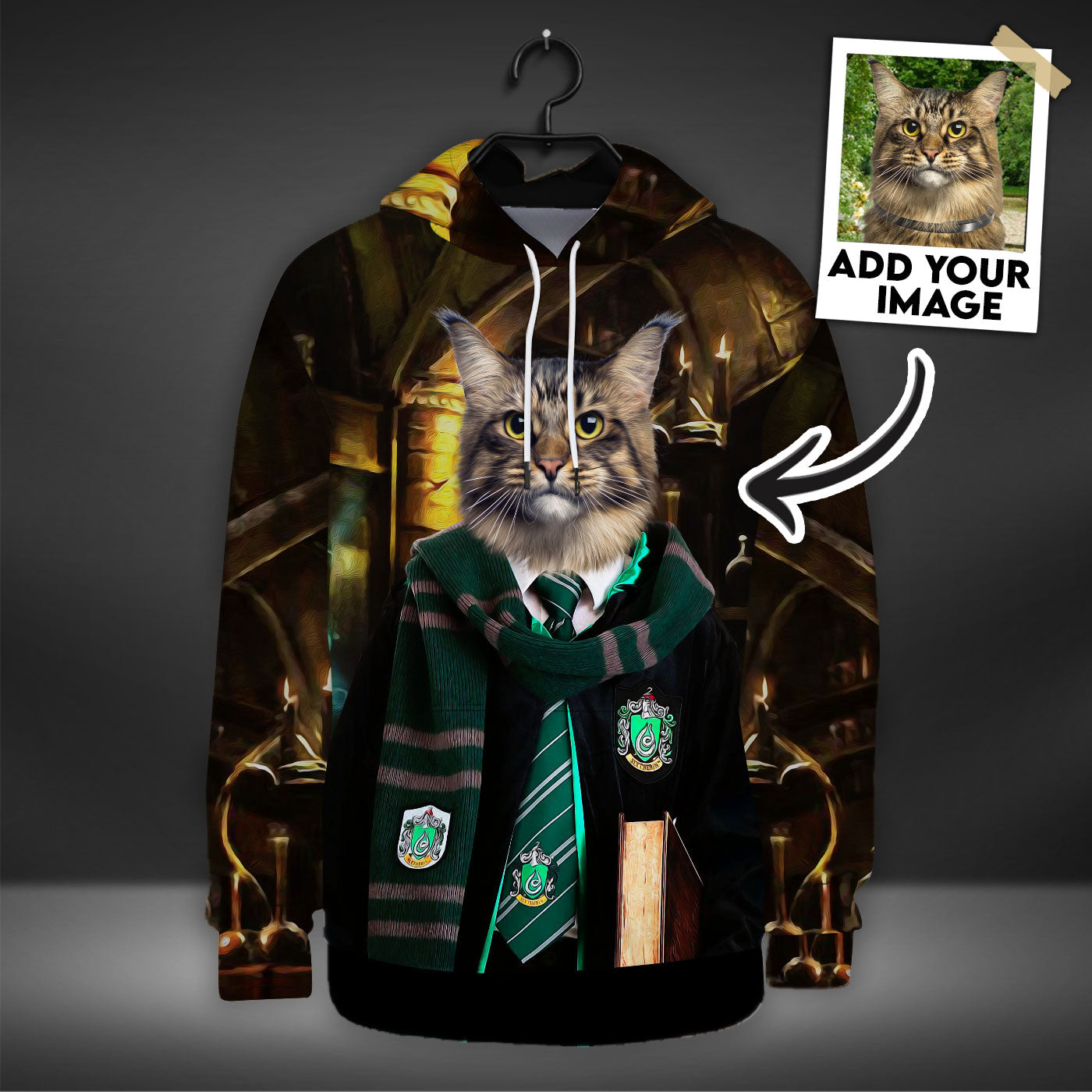 The Wizard Slytherine All Over Print Custom Hoodie