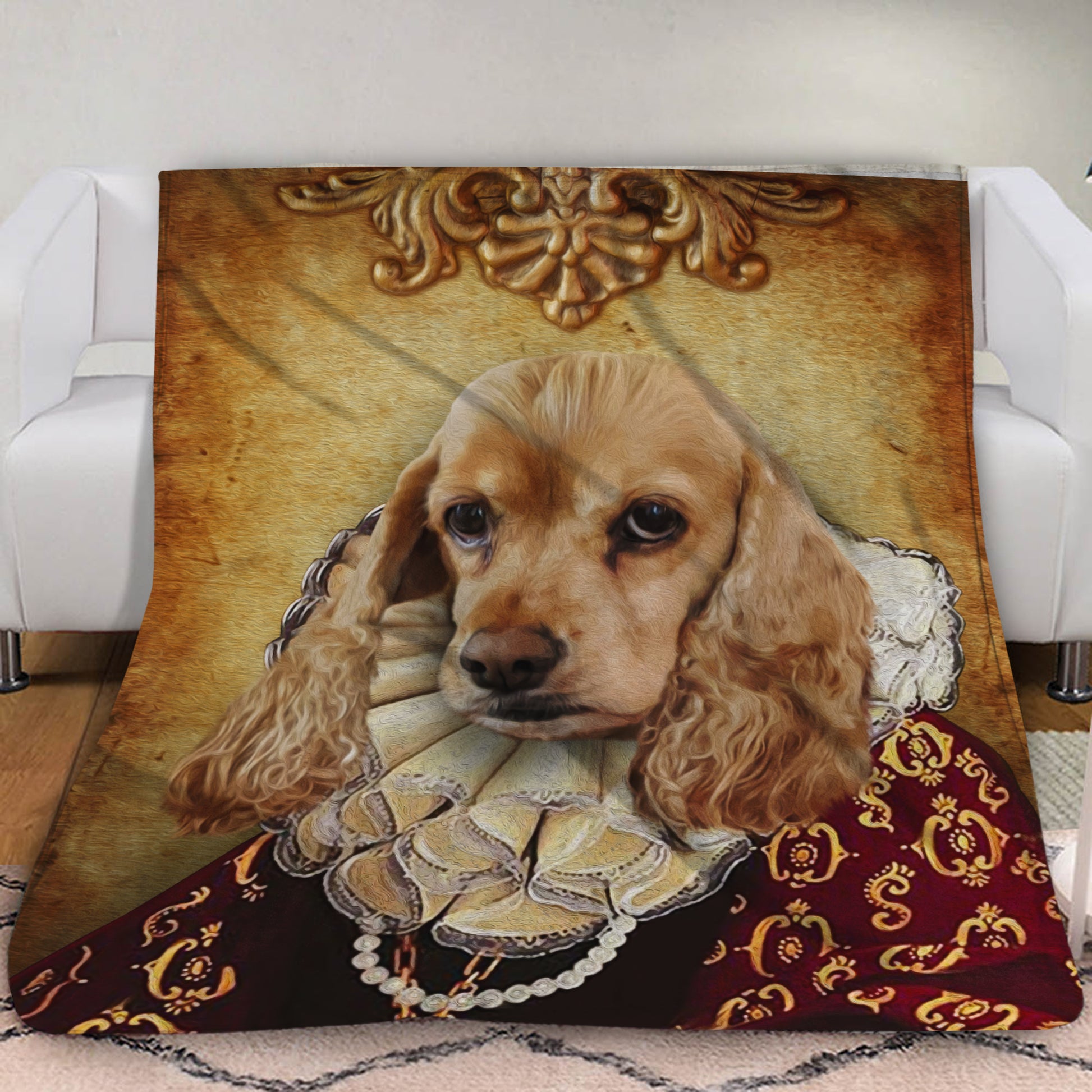 The Duchess Custom Pet Blanket - Noble Pawtrait