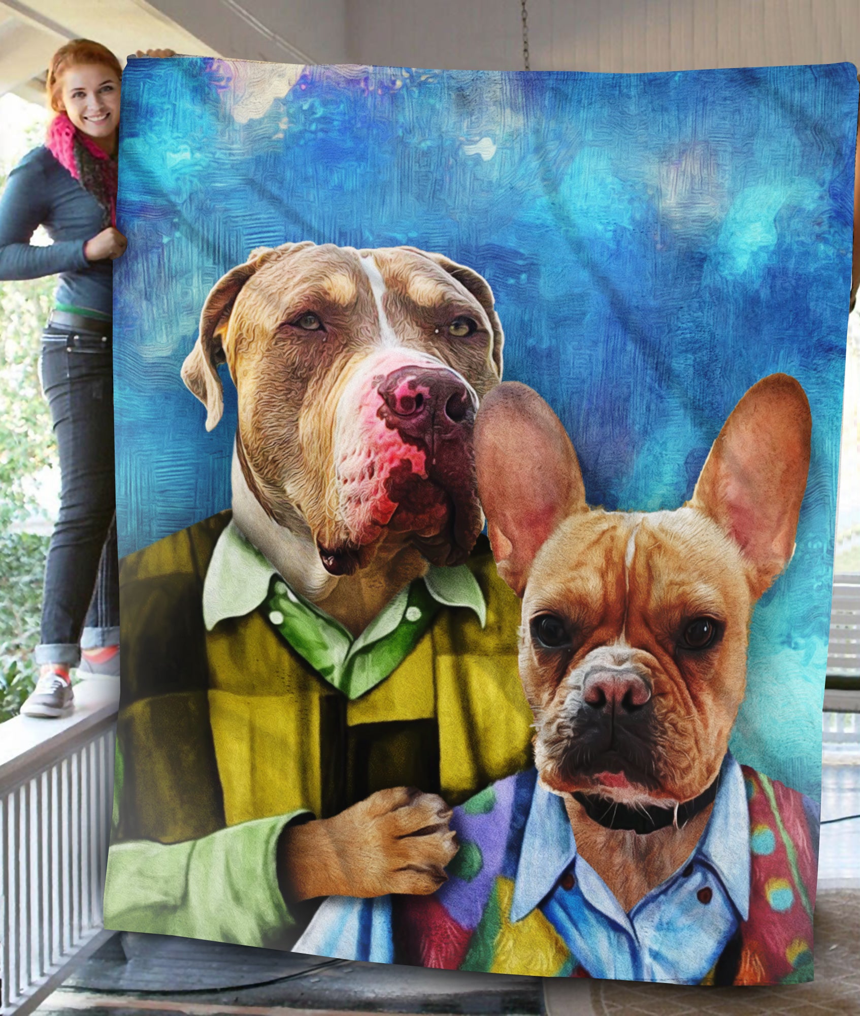 The Step Brother Custom Pet Blanket - Noble Pawtrait