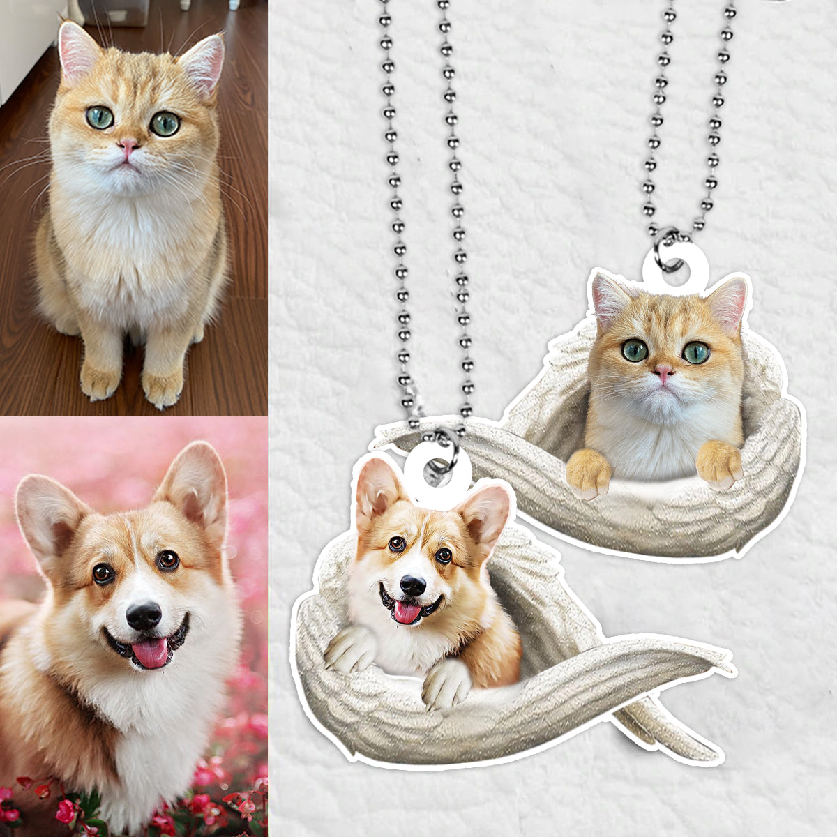 Car Hanging Wing Custom Pet 2-Sided
