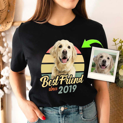 Custom T Shirt With Pet Face | Personalized Gift For Dog & Cat Lovers | Best Friend Unisex T Shirt