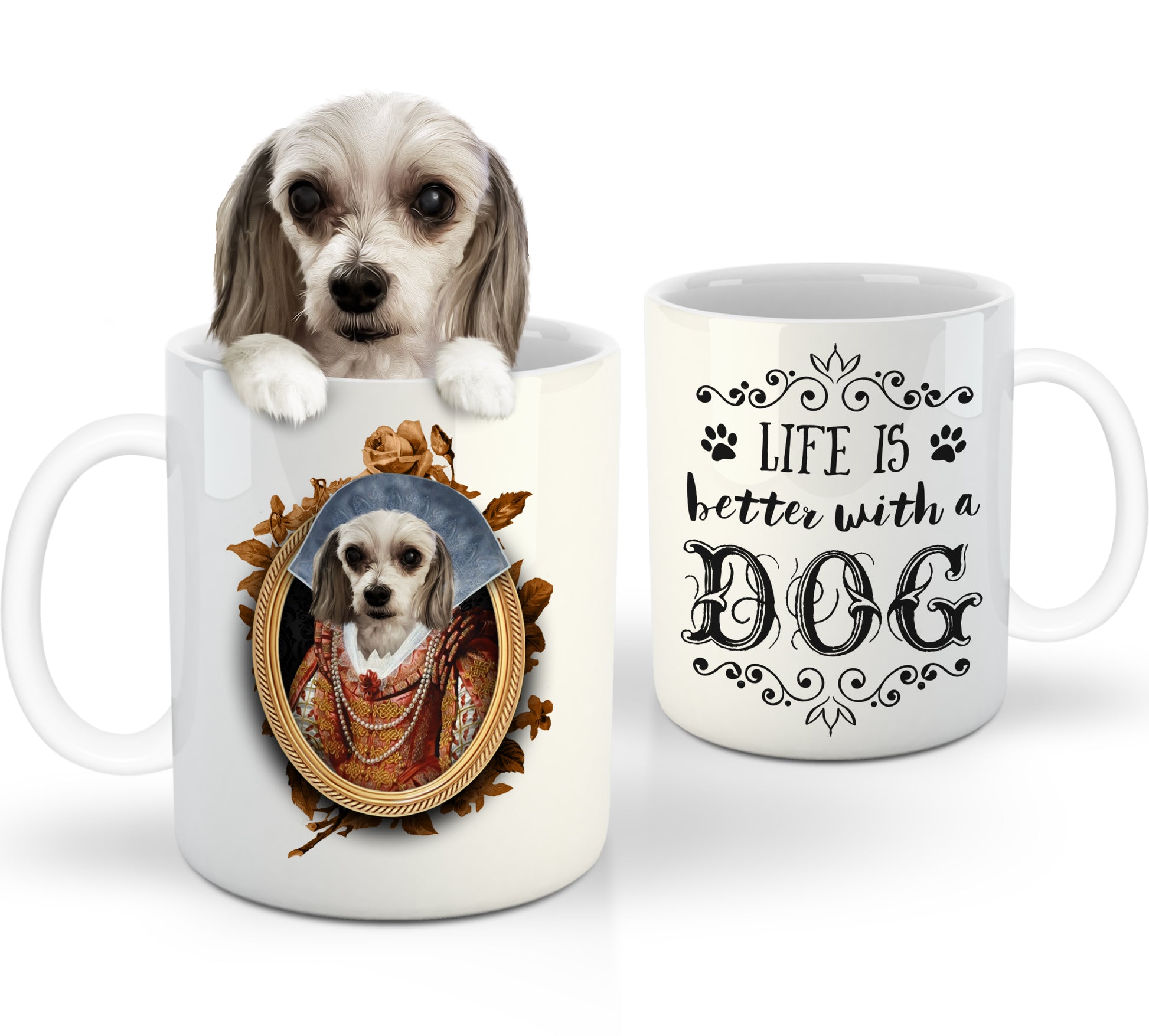 The Lady Custom Pet Mug - Noble Pawtrait