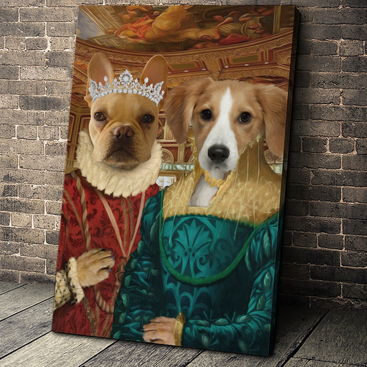 The Two Ladies Custom Pet Portrait - Noble Pawtrait