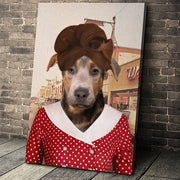 The Bouffant Lady Custom Pet Portrait - Noble Pawtrait