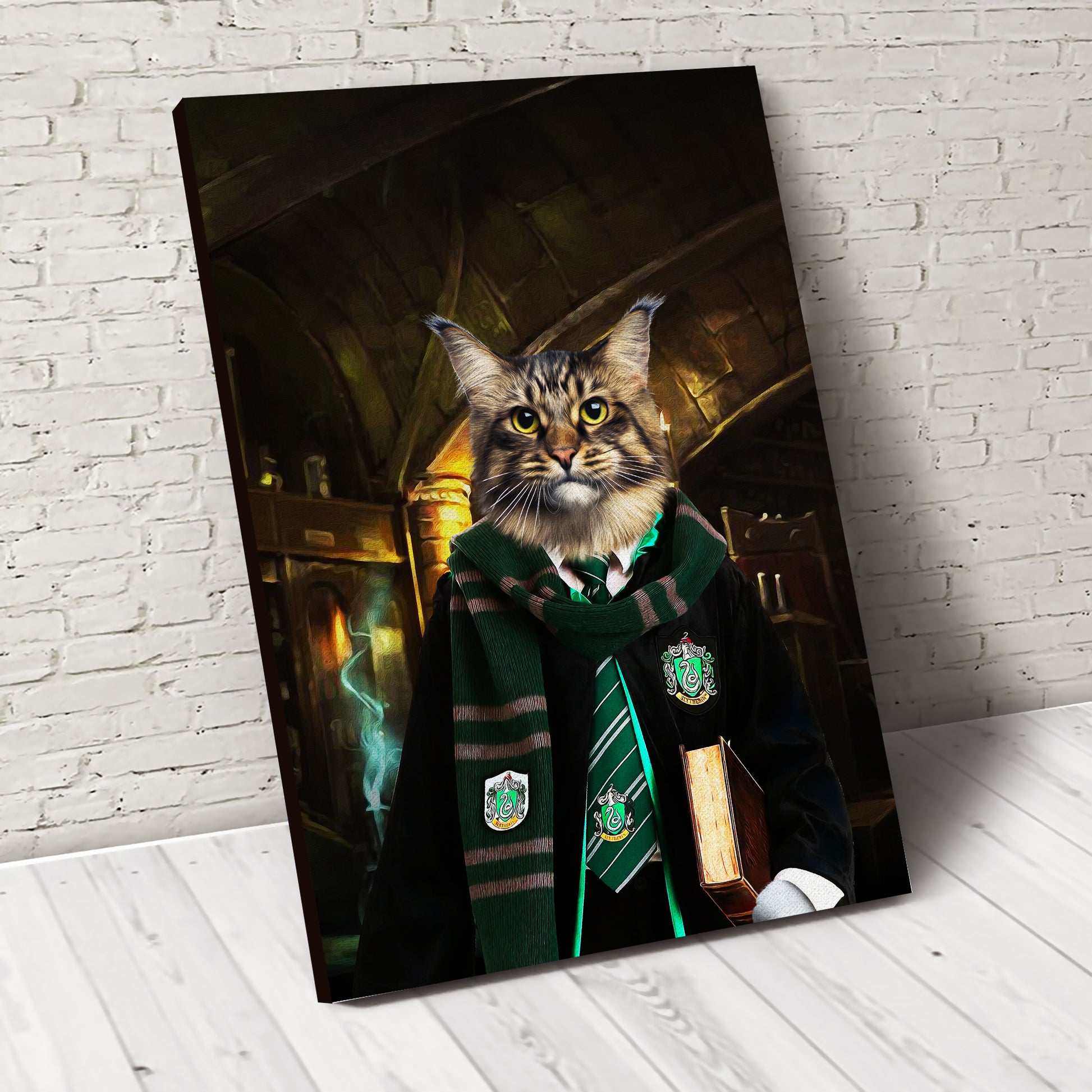 The Wizard Slyfurrin Custom Pet Portrait - Noble Pawtrait