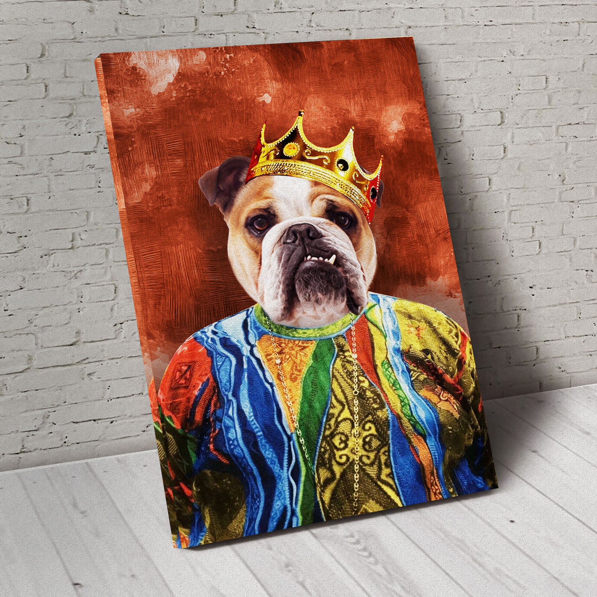 The Notorious Mr. Big Custom Pet Portrait Canvas - Noble Pawtrait