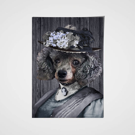 The Mrs. Custom Pet Portrait Poster - Noble Pawtrait