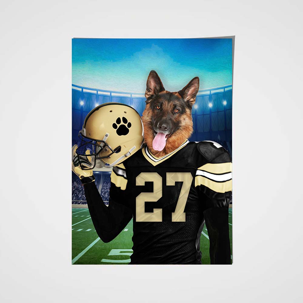 New Orleans Fan Custom Poster Pet Portrait - Noble Pawtrait