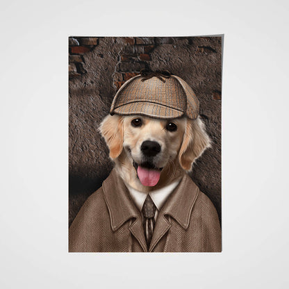 The Detective Paw Custom Pet Portrait Poster - Noble Pawtrait