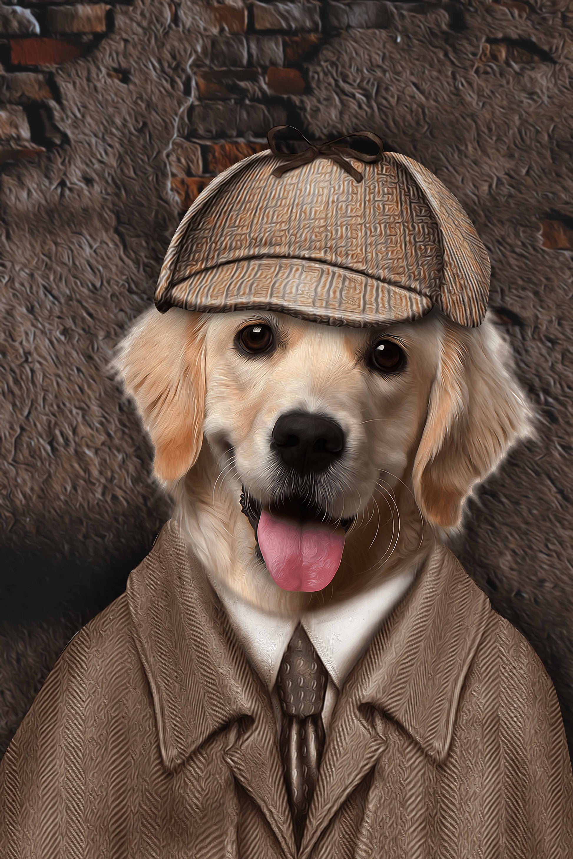 The Detective Paw Custom Pet Portrait - Noble Pawtrait