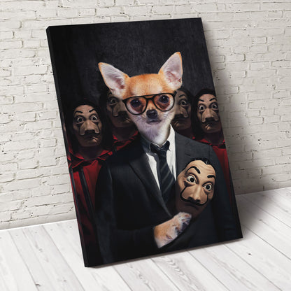 Pawfessor Money Paw Custom Pet Portrait - Noble Pawtrait