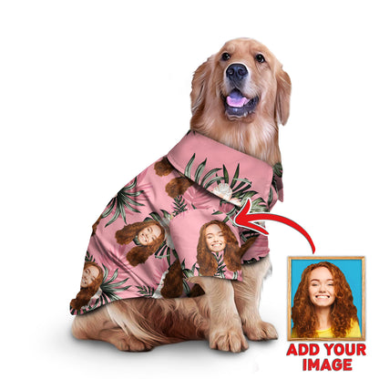 Custom Hawaiian Shirt For Pet Pink Floral Pattern