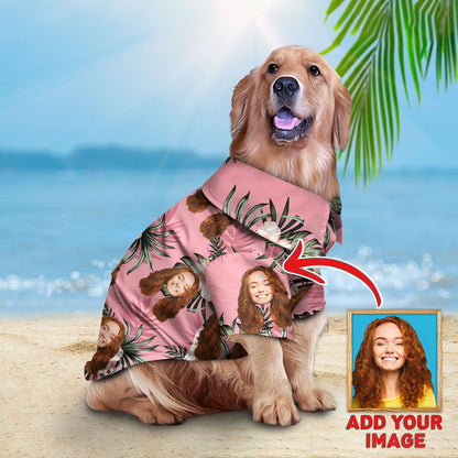 Custom Hawaiian Shirt For Pet Pink Floral Pattern