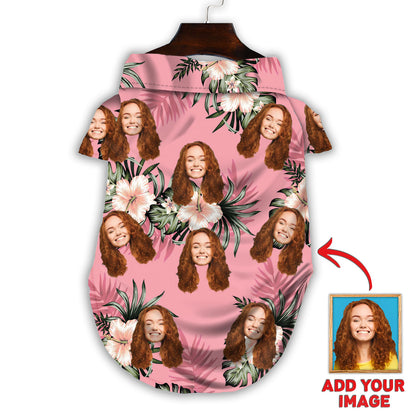Custom Hawaiian Shirt For Pet Pink Floral Pattern