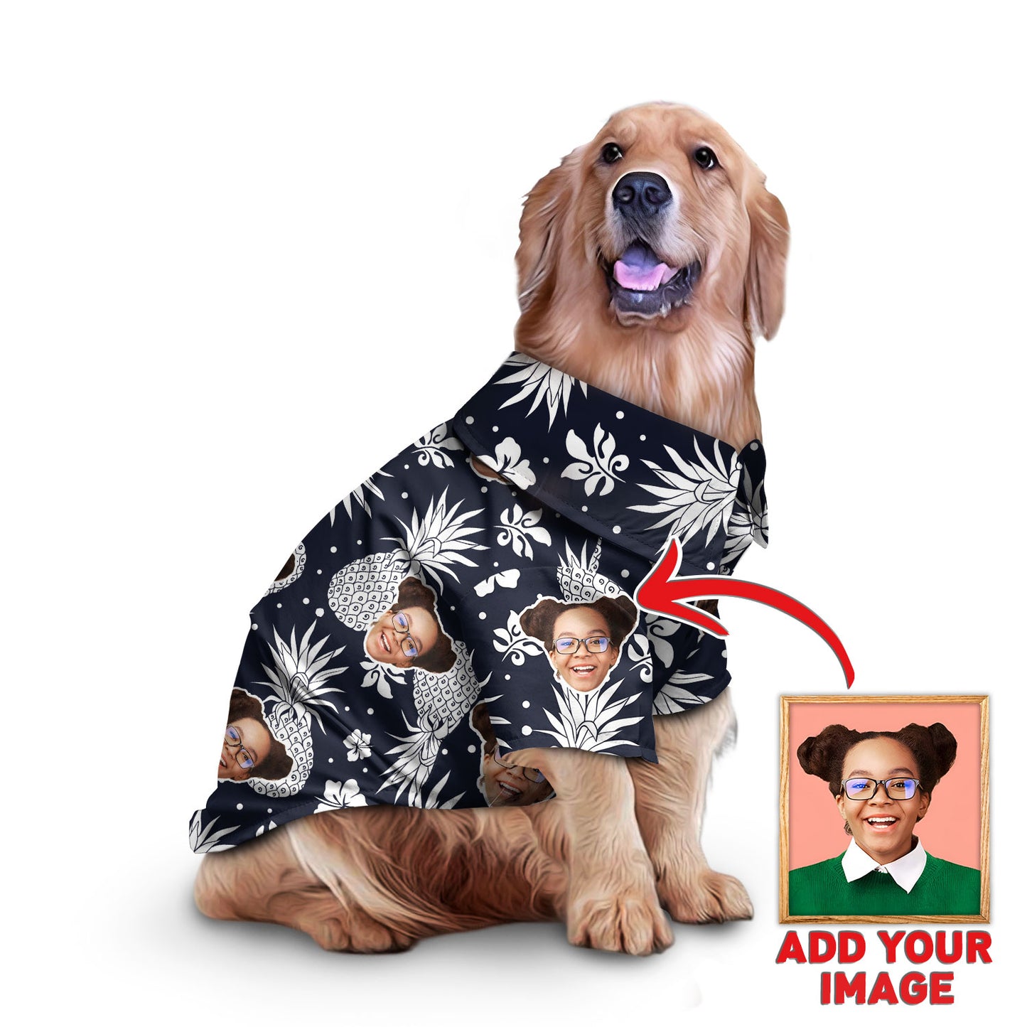Custom Hawaiian Shirt For Pet Dark Blue Pattern