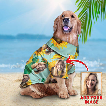 Custom Hawaiian Shirt For Pet Sunflower Pattern