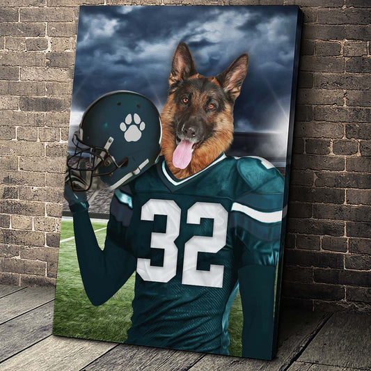 Philadelphia Eagles Fan Custom Pet Portrait - Noble Pawtrait