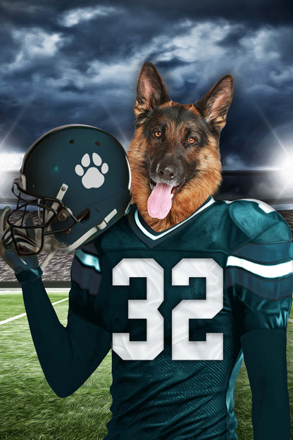 Philadelphia Eagles Fan Custom Digital Download Pet Portrait - Noble Pawtrait