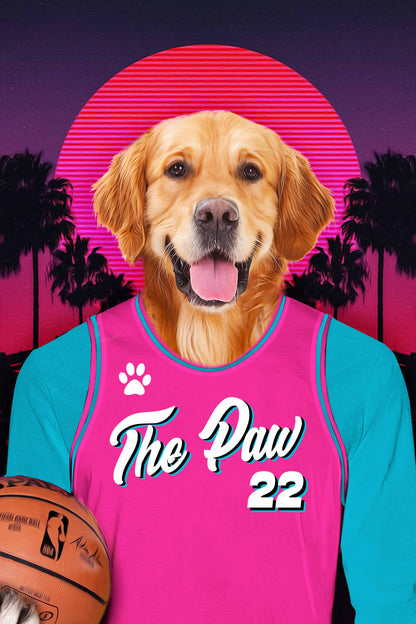 The Pink Heat Custom Pet Portrait - Noble Pawtrait