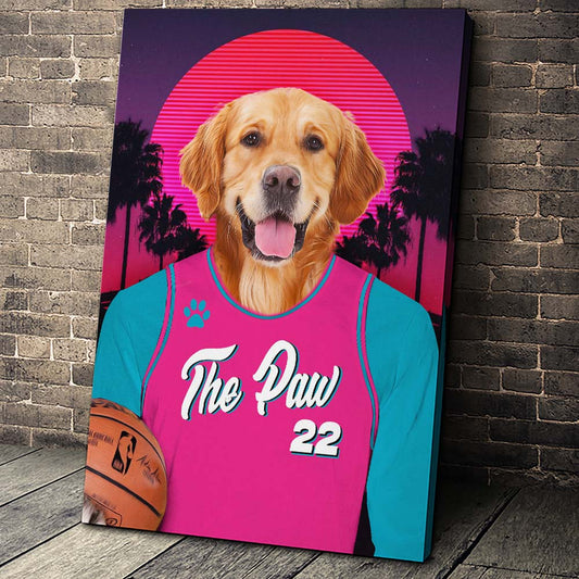 The Pink Heat Custom Pet Portrait - Noble Pawtrait