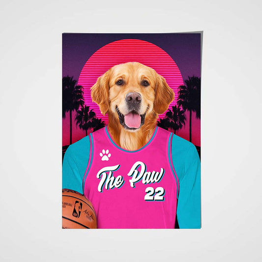 The Pink Heat Custom Poster Pet Portrait - Noble Pawtrait