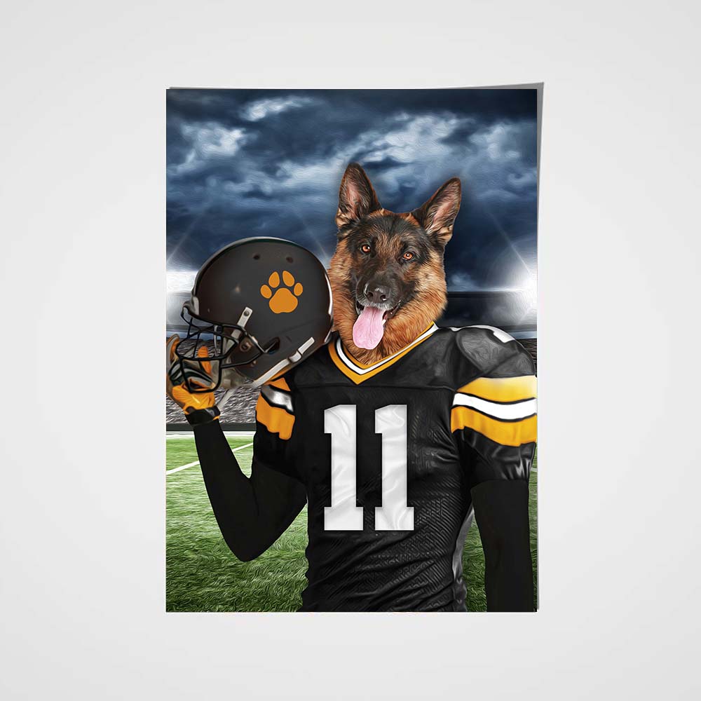 Pittsburgh Fan Custom Poster Pet Portrait - Noble Pawtrait