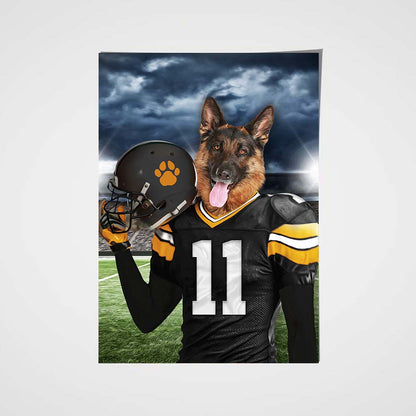 Pittsburgh Fan Custom Poster Pet Portrait - Noble Pawtrait