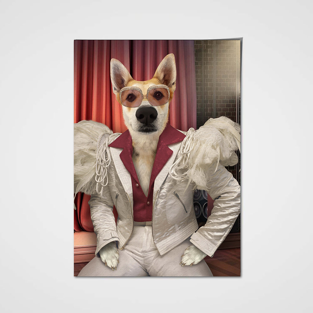 The Rocket Paw Custom Pet Portrait Poster - Noble Pawtrait
