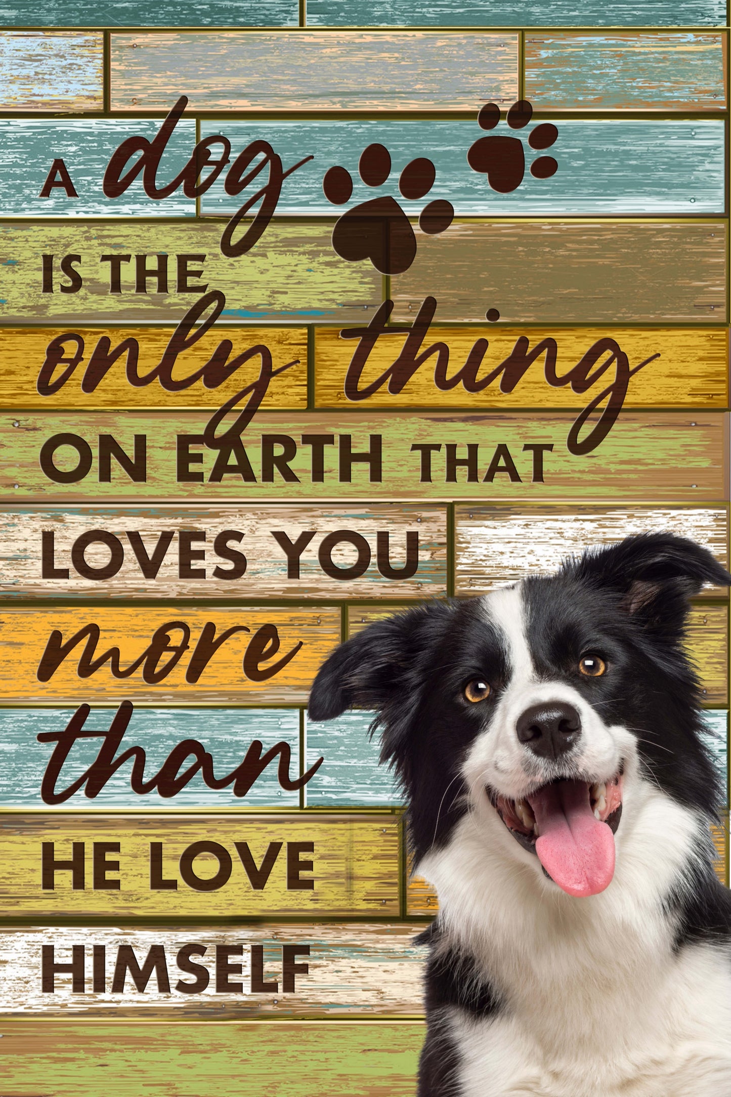 Dog Loves You More Than He Love Himself Custom Pet Portrait Digital Download - Noble Pawtrait