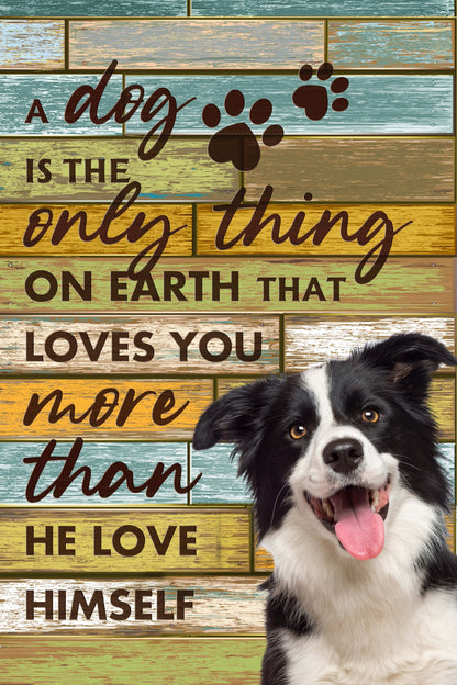 Dog Loves You More Than He Love Himself Custom Pet Portrait Digital Download - Noble Pawtrait