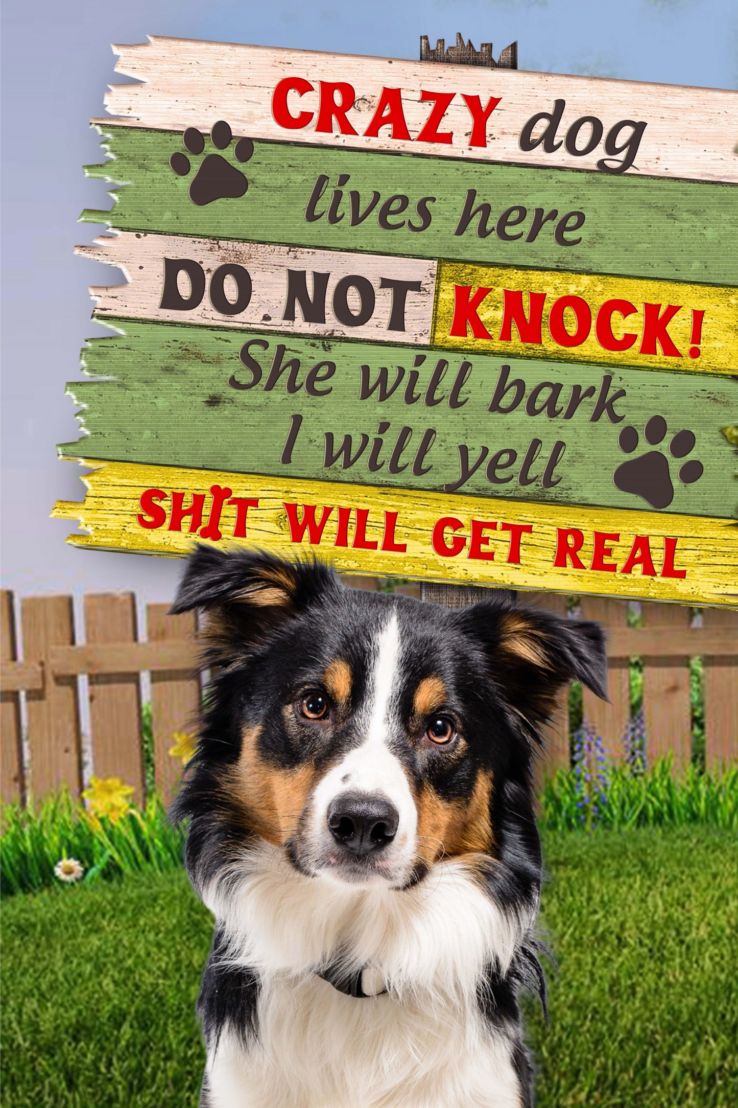 Crazy Dog Custom Pet Portrait Digital Download - Noble Pawtrait