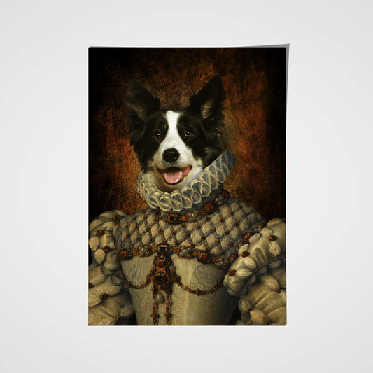 Queen Elizabeth Custom Pet Portrait Poster - Noble Pawtrait