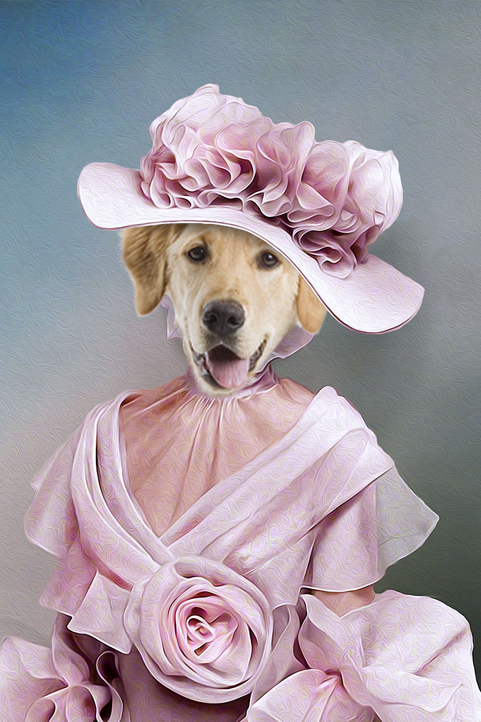 The Rosy Lady Custom Pet Portrait - Noble Pawtrait