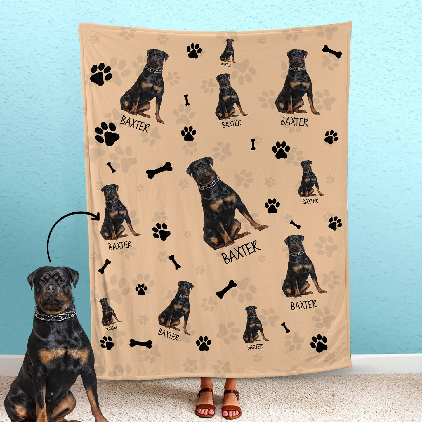 Custom Pet Fleece Blanket Gift For Pet's Parents