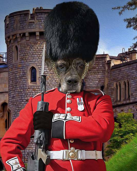 Royal Guard Custom Pet Portrait Digital Download - Noble Pawtrait