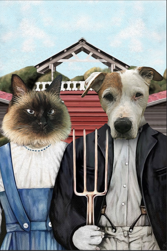 The Farmers Custom Pet Portrait Digital Download - Noble Pawtrait