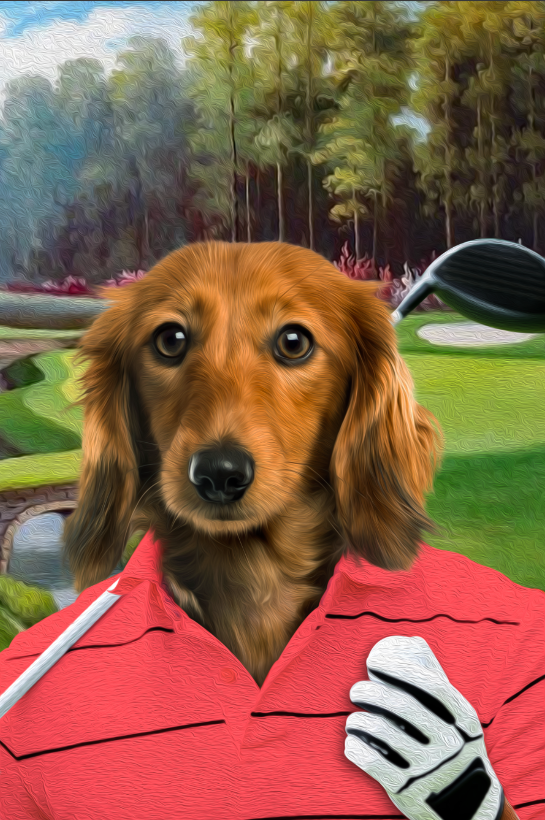 The Golfer Custom Poster Pet Portrait - Noble Pawtrait
