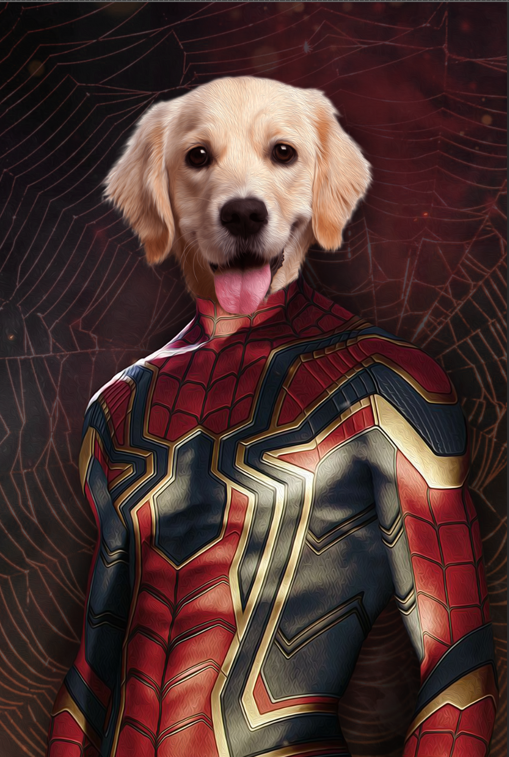 The Spider Paw Custom Pet Portrait Digital Download - Noble Pawtrait