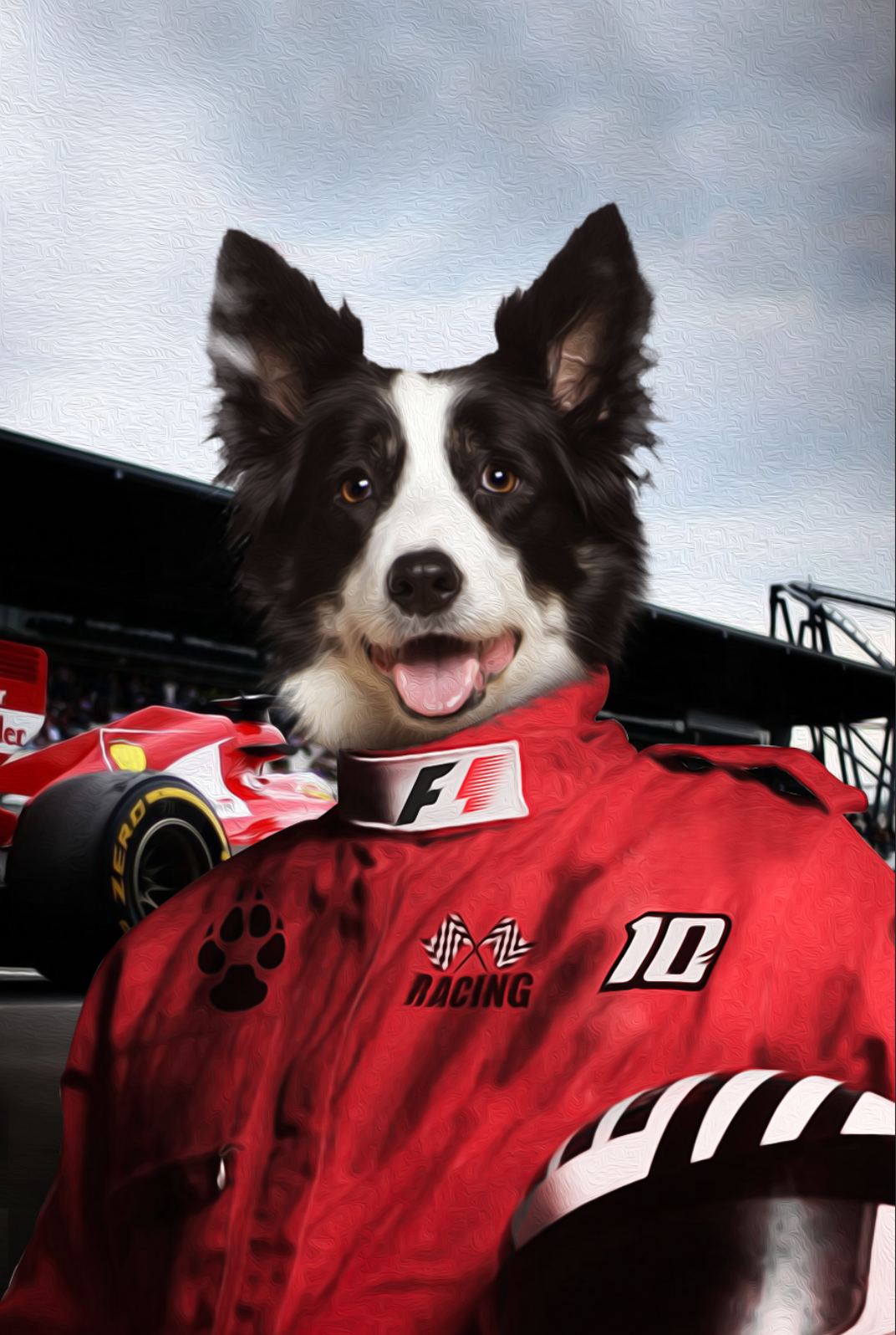 The Racer Custom Poster Pet Portrait - Noble Pawtrait