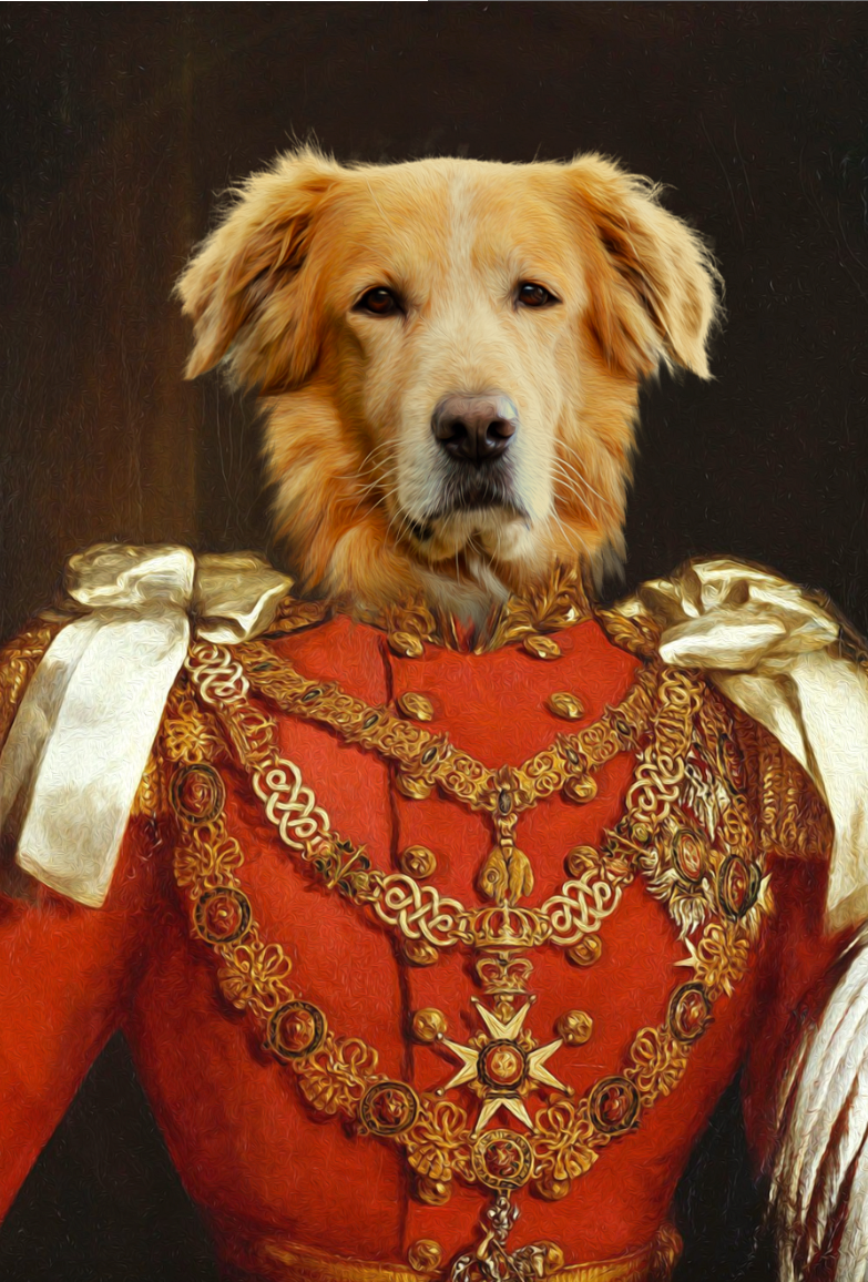 The Commando Custom Pet Portrait Digital Download - Noble Pawtrait