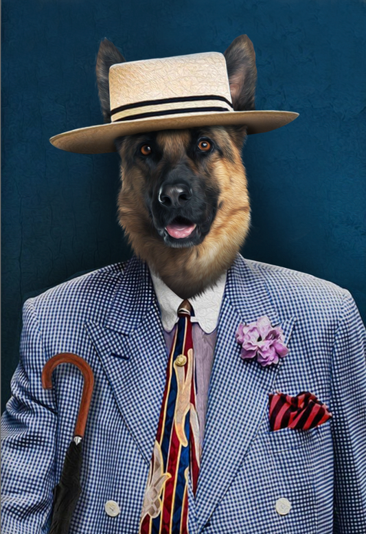 New in Town Custom Pet Portrait Digital Download - Noble Pawtrait